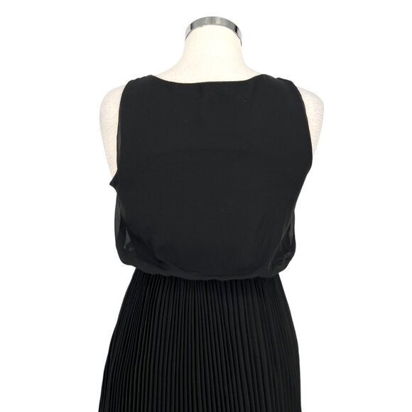 The Vintage Shop Pleated Skirt Sleeveless High Low Dress Black Size Small - Picture 6 of 12